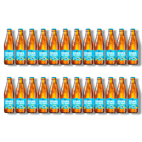 Kona Big Wave Golden Ale 24er-Paket mit 24 Glasflaschen à 0,35 l – fruchtiges Golden Ale mit Galaxy- und Citra-Hopfen