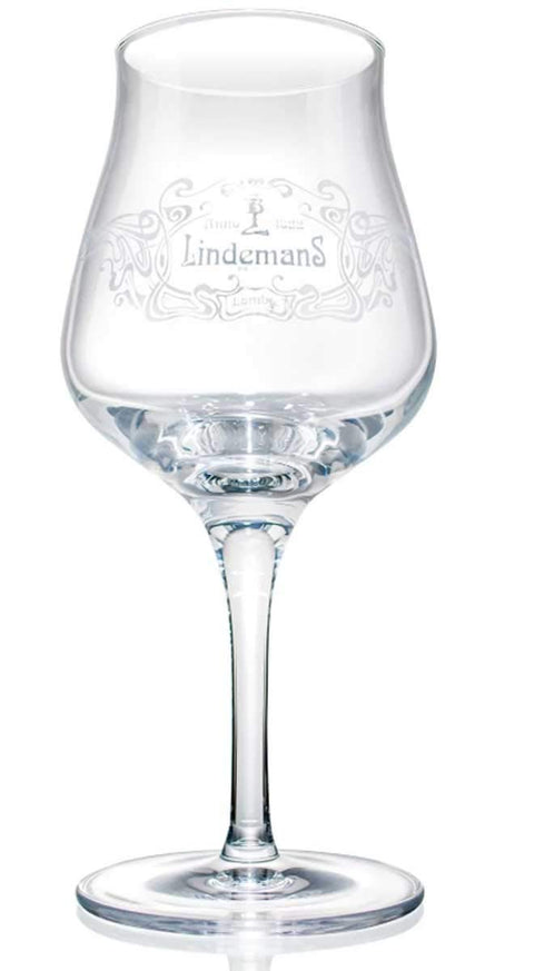 Kriek Lindemans Bierglas freigestellt, 25 cl, offizielles Glas für Kriek und Fruchtbiere