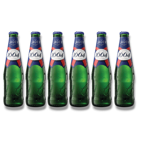6 Flaschen Kronenbourg 1664 Lager 0,33 l
