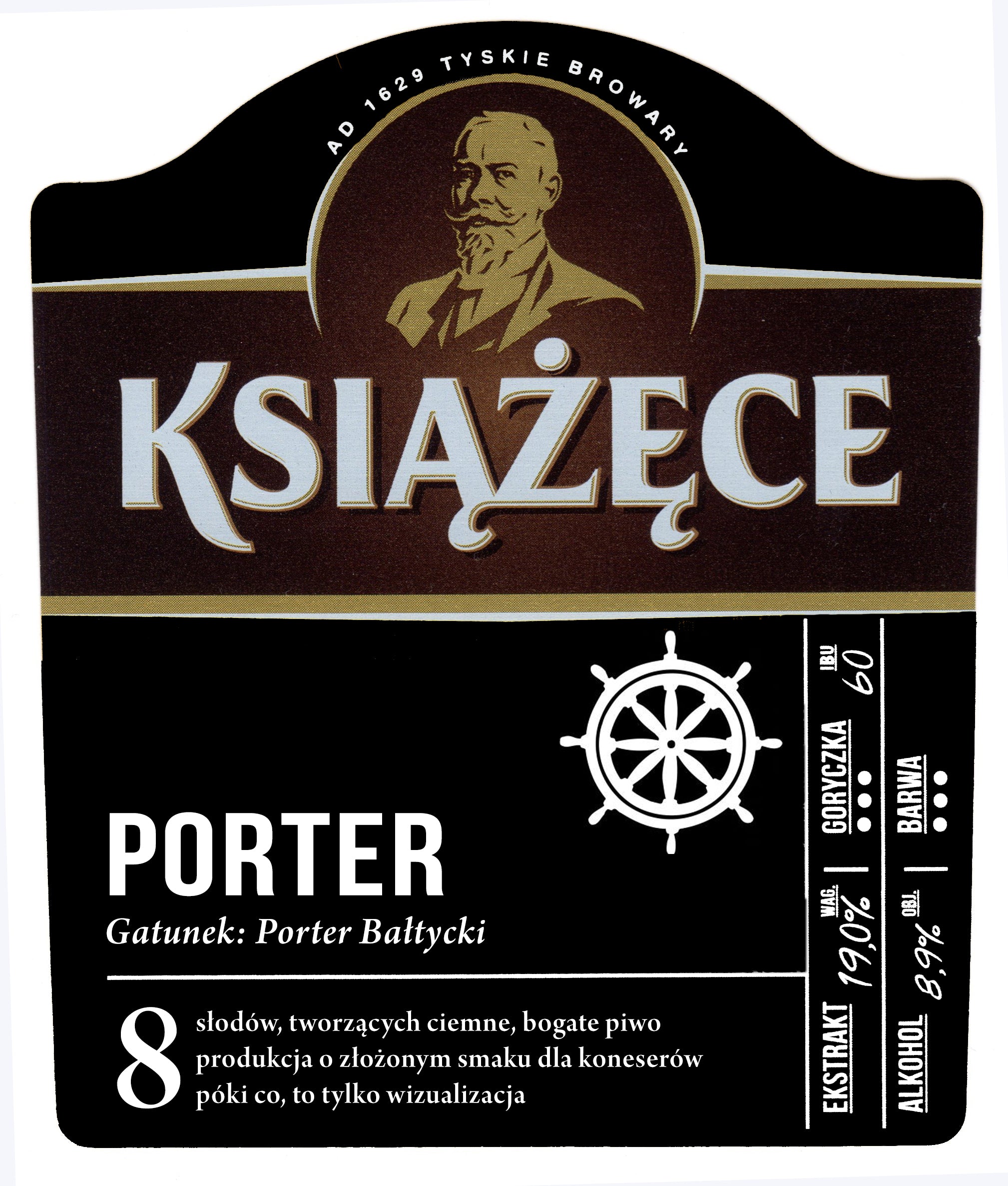 Książęce Baltic Porter 0,5l- Schwarzbier aus Polen mit 8% Vol.