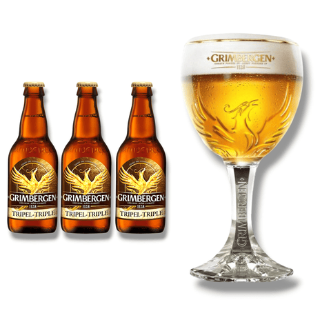 Grimbergen Geschenkset mit Originalglas – mehrere Sorten zur Auswahl