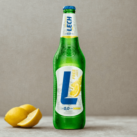 Lech Free 0,0 Lemon Pomelo – alkoholfreies Bier in der 330 ml Glasflasche mit Zitrone und Pomelo