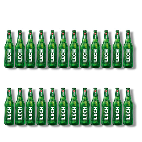24 Flaschen Lech Premium 500 ml polnisches Bier mit 5,0 Prozent Alkohol