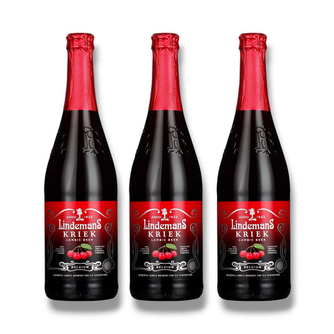 6 Flaschen Lindemans Kriek 750 ml Kirsch-Lambic mit fruchtigem Kirschgeschmack