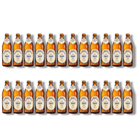 24 Flaschen Meckatzer Hell à 0,5 l – mildes bayerisches Helles aus dem Allgäu