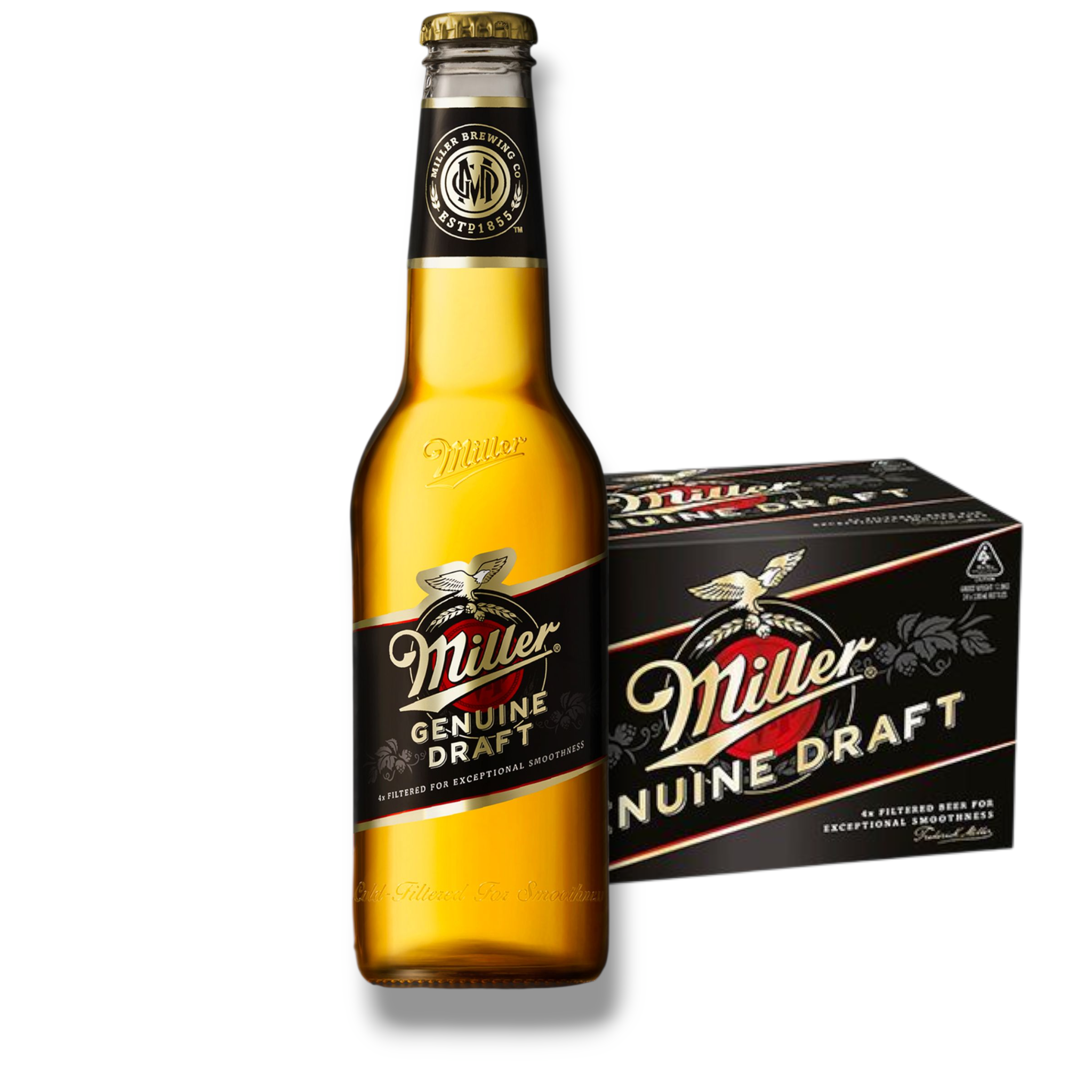 24 Flaschen Miller Genuine Draft 0,33l im praktischen Pack