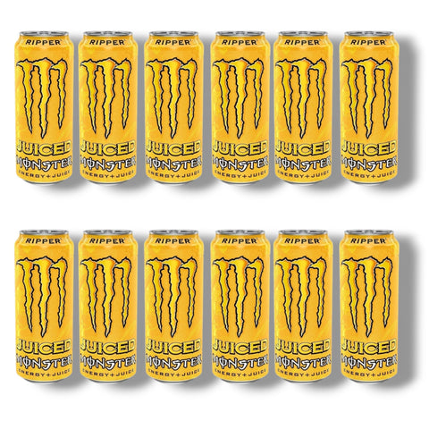 Monster Energy Juiced Ripper 12er-Paket mit 12 Dosen à 500 ml – tropischer Energy Drink