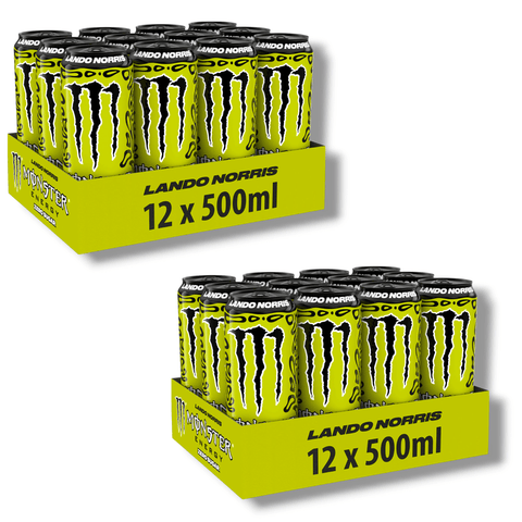 Monster Energy Lando Norris 24er-Pack 500ml Dosen, belebender Energy Drink für Vorrat