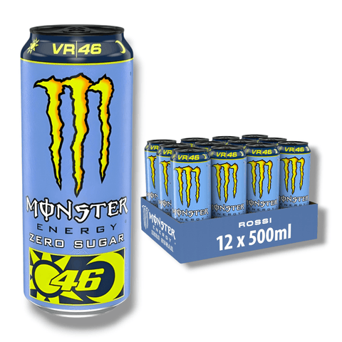 Monster Energy VR46 Zero Sugar 12 Dosen Pack zuckerfreier Energy Drink