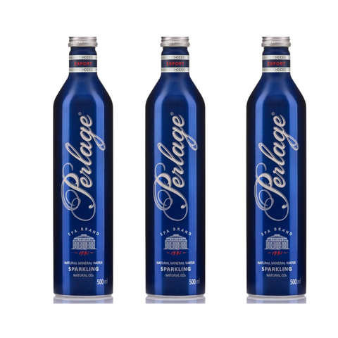 Perlage Mineralwasser – 3 x 500ml Aluflaschen, feinperliges Premiumwasser aus Polen