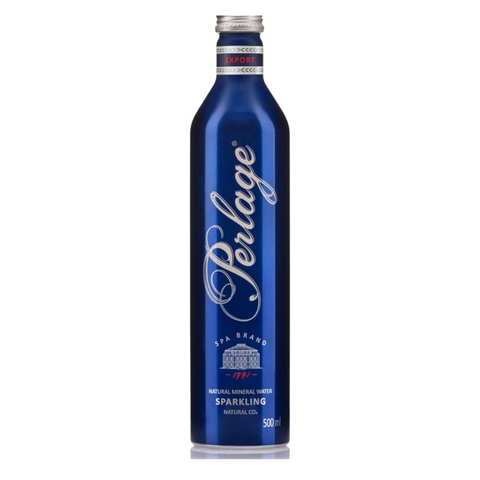 Perlage Mineralwasser 500ml – einzelne Aluflasche mit elegantem Design