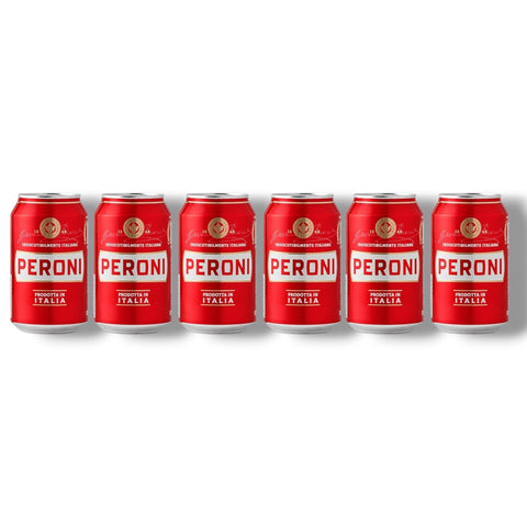 6 Dosen Peroni 0,33 l italienisches Lagerbier