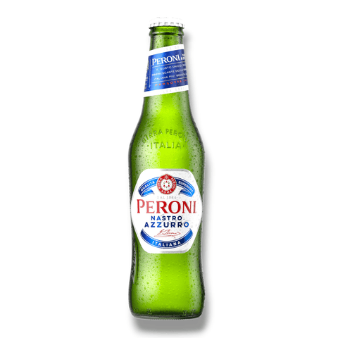 Peroni Nastro Azzurro 330ml Flasche italienisches Lagerbier goldene Farbe