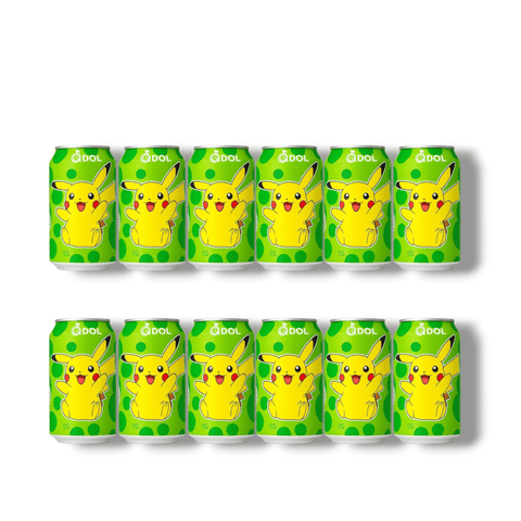 12er-Pack QDol Pokémon Pikachu Lime Sparkling Water – 330ml Dose