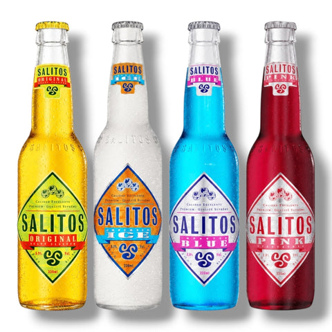 Salitos Entdeckerpaket mit Original Tequila, Blue, Pink und ICE in 0,33-l-Flaschen