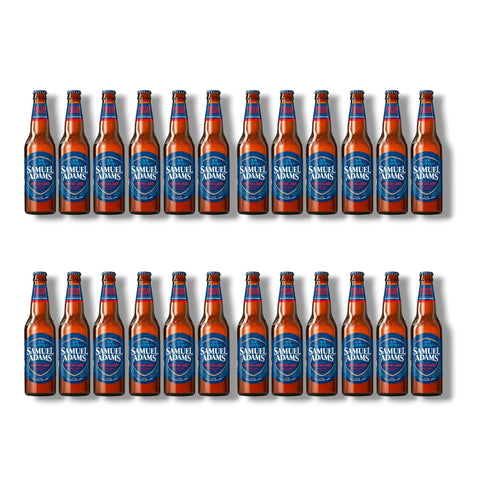 24 Flaschen Samuel Adams Boston Lager à 355 ml – amerikanisches Craft-Lagerbier