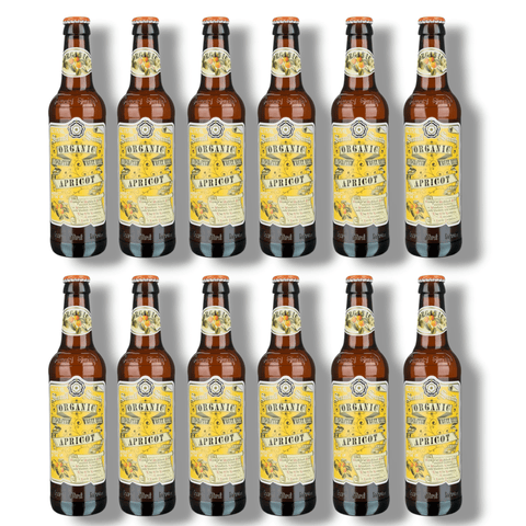 Samuel Smith Organic Apricot Bio Bier 12er Pack 0,35 l Flaschen, fruchtiges Craft Beer aus Großbritannien, 5,1% Vol.