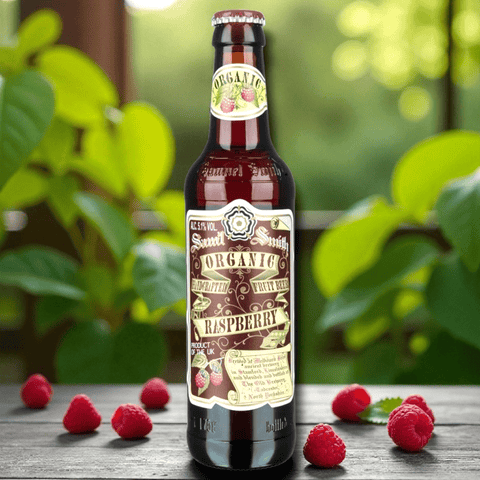 Samuel Smith Organic Raspberry Ale 355 ml – Einzelflasche , Bio Himbeer Bier 5,1 % Vol.