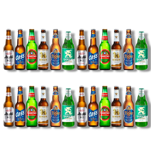 sien Bierpaket mit 24 Flaschen verschiedener asiatischer Biere