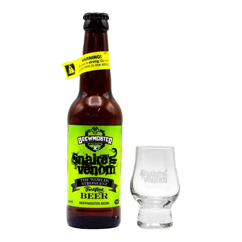 Brewmeister Snake Venom 330 ml mit Gratis-Schnapsglas – 67,5 % Vol.