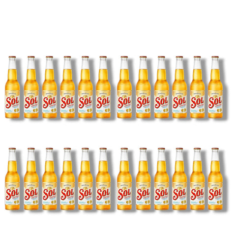 Sol Cerveza 330 ml im 24er Pack – mexikanisches Lagerbier 4,2 % Vol.