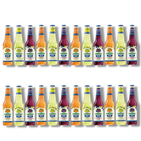 24er Somersby 0,0 Probierpaket mit Mandarine Blackcurrant Lime und Birne