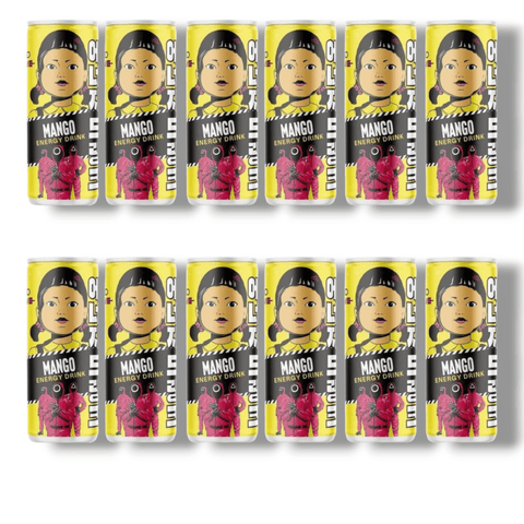 12er-Pack Squid Game Mango Energy Drink – tropischer Geschmack, koffeinhaltig