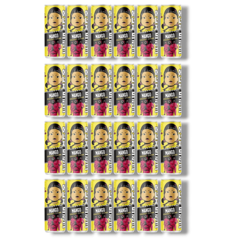 24 Dosen Squid Game Mango Energy Drink – Großpackung mit fruchtigem Mango-Aroma