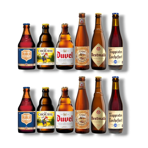 12er Starke Belgier Bierpaket mit je zwei Flaschen der sechs Sorten