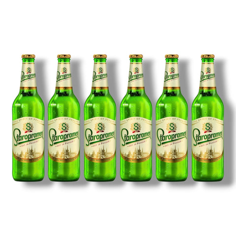 6 Flaschen Staropramen Premium Pilsner à 0,3 l – böhmischer Bierklassiker mit 5,0 % Vol.
