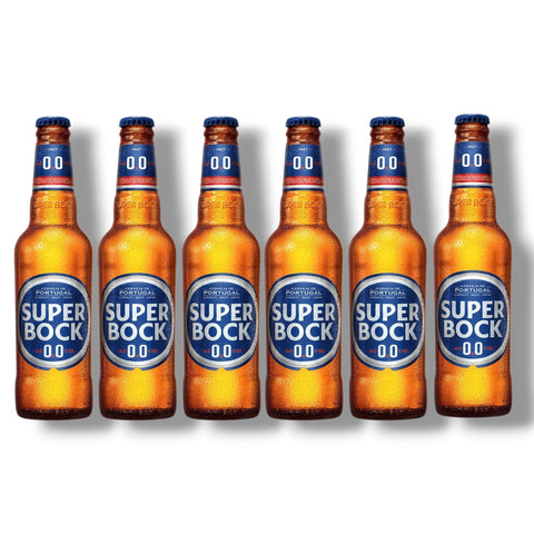 Sechs Flaschen Super Bock 0.0 alkoholfreies Bier aus Portugal