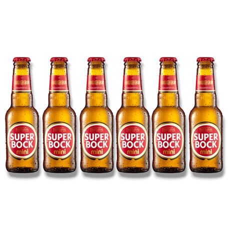 6 Flaschen Super Bock Mini 0,20 l