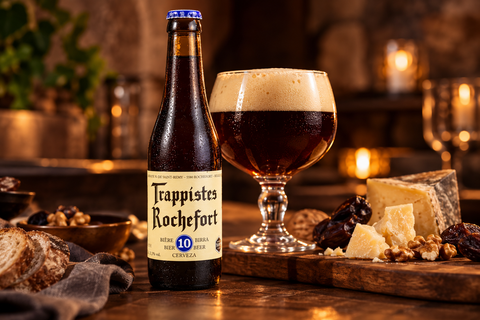rappistes Rochefort 10 mit kräftigem Käse und herzhaften Speisen