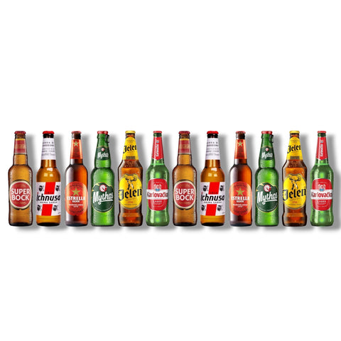 12er Urlaubsbier Paket mit sechs verschiedenen Bieren aus Südeuropa