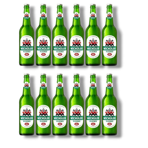 12 Flaschen Wicküler Pilsener à 0,5 l – traditionelles deutsches Pilsbier