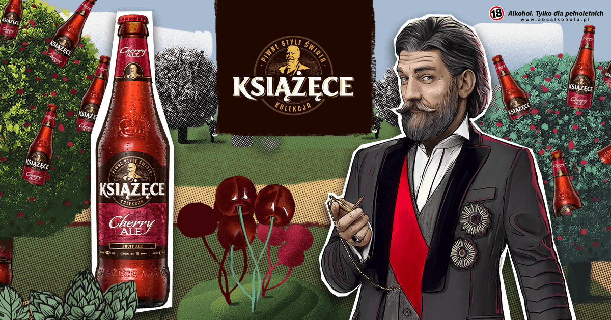 Książęce Cherry Ale 0,5l- Kirschbier aus Polen mit 4,1% Vol.