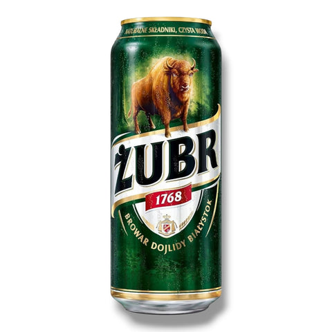 Żubr Bier 0,5 l Dose polnisches Lagerbier mit 6,0 Prozent Vol.