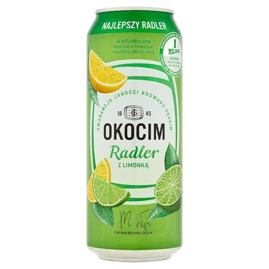 Okocim Radler Limonka 0,0% Vol.- Alkoholfreies Bier mit Limette und 2% Vol.