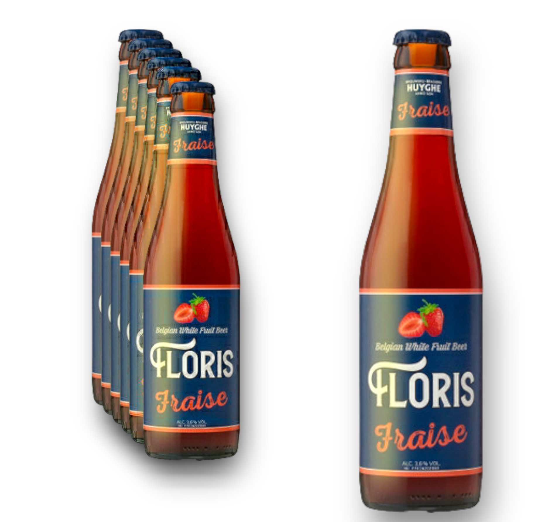 Floris Fraise Bier 0,33l - Belgian White Fruit Beer - Erdbeerbier aus Belgien mit 3,6% Vol.