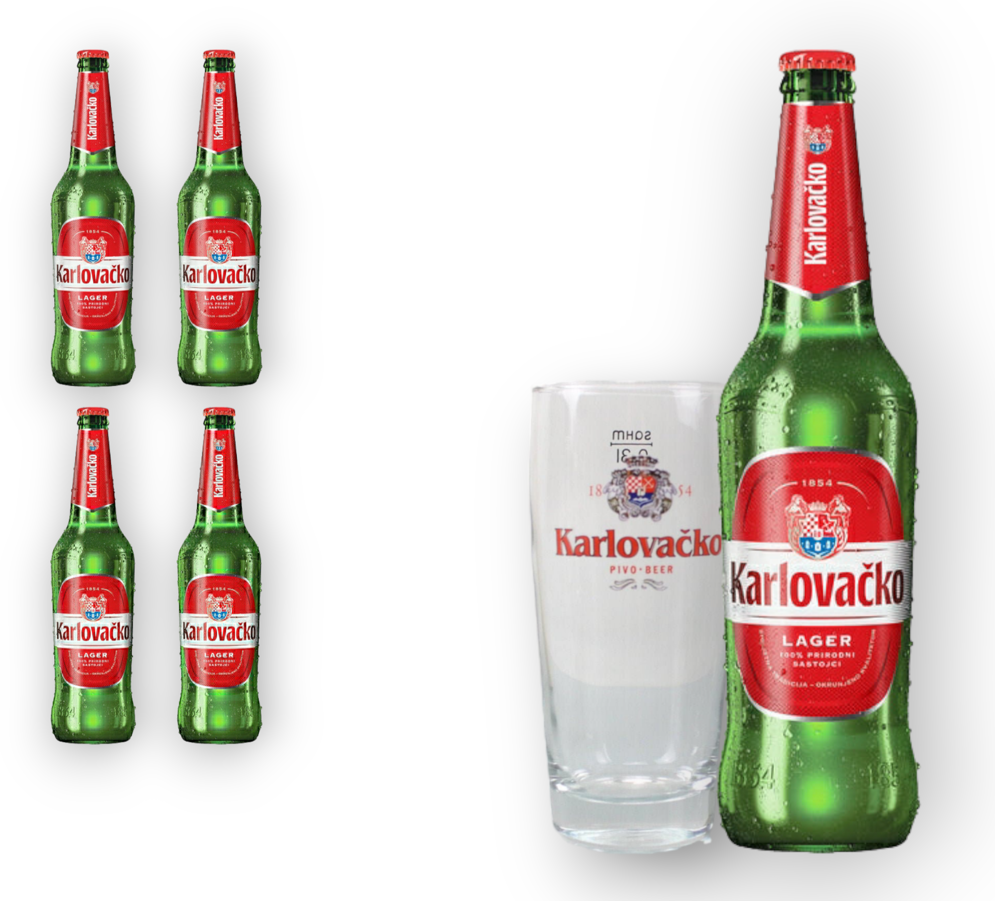 Karlovacko kroatisches Bier mit 5,4% Vol. - Brauerei "Karlovacka Pivovara" 0,33l