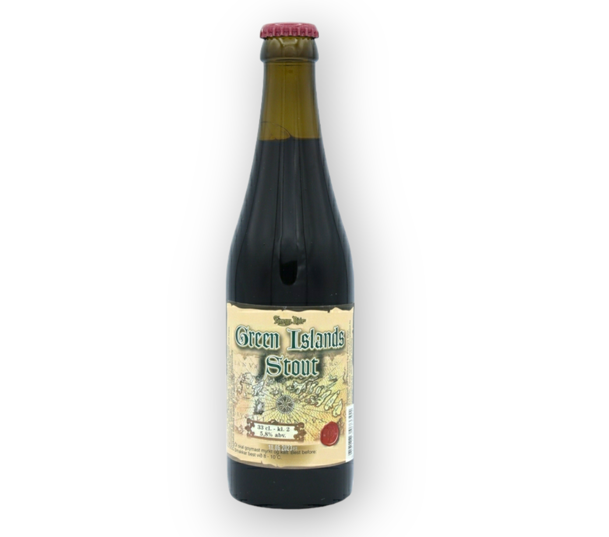 Föroya Bjór Green Islands Stout 0,33l – Dunkelbier von den Faröern mit 5,8% Vol.