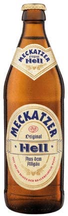 Original Meckatzer Hell 0,5l- Bier aus dem Allgäu mit 4,9% Vol.