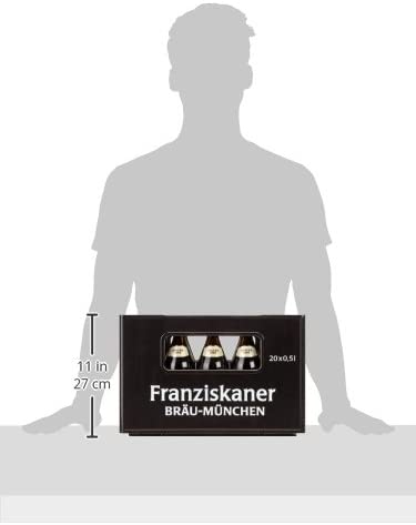 Franziskaner Kellerbier Flaschenbier, MEHRWEG (20 x 0.5 l) im Kasten, Kellerbier aus München