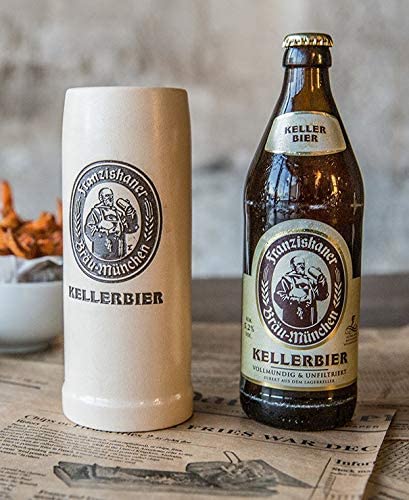 Franziskaner Kellerbier Flaschenbier, MEHRWEG (20 x 0.5 l) im Kasten, Kellerbier aus München