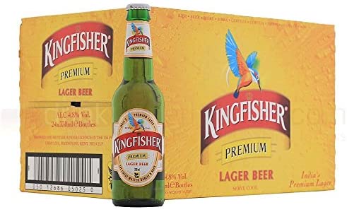 Kingfisher Premium Lager 0,33l -  mildes Bier aus Indien mit 4,8% Vol.