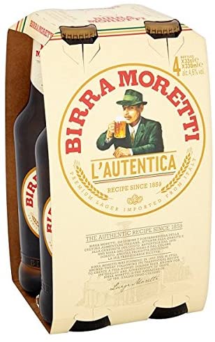 Birra Moretti L'Autentica 0,33 l- Premium Lager aus Italien mit 4,6% Vol.