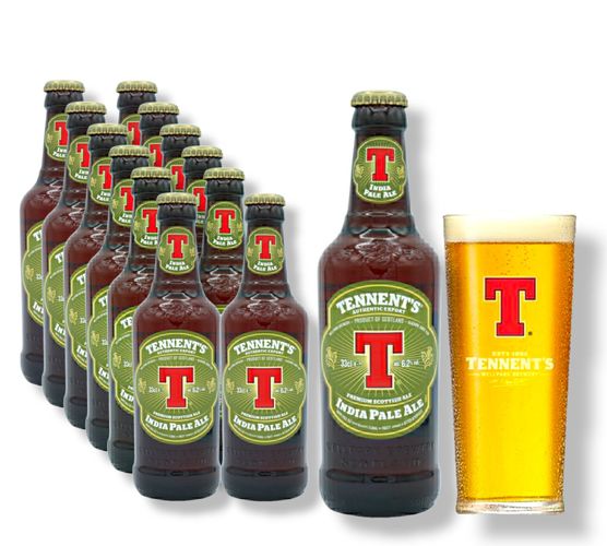 Tennent`s India Pale Ale Bier je 0,33l - IPA aus Schottland mit 6,2% Vol.