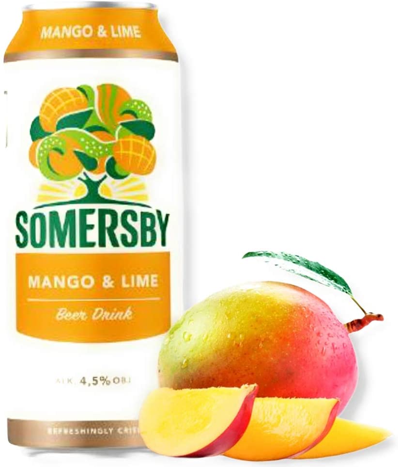 Somersby Mango & Lime 0,5l mit 4,5% Vol.- Biermischgetränk mit Mango