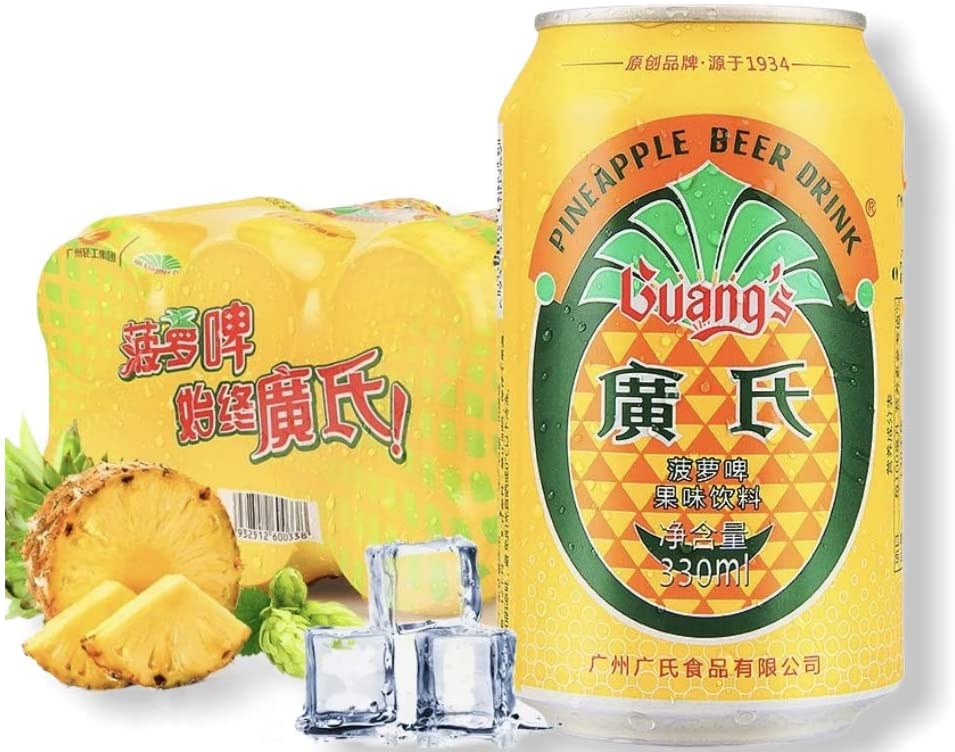 Guangs Pineapple Beer Drink- Ananas Bier aus China mit 1% Vol.