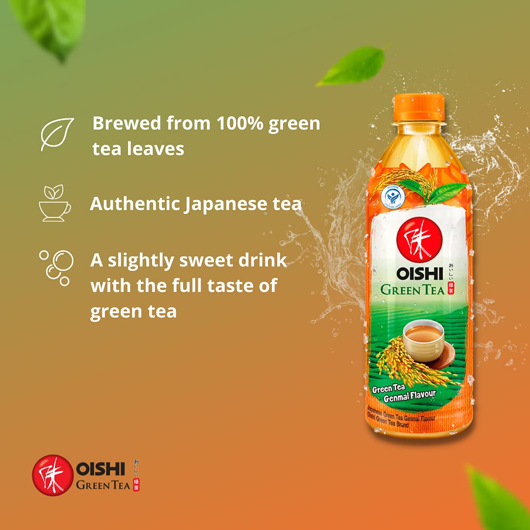OISHI 0,5l - Grüner Tee Genmai - Green Tea